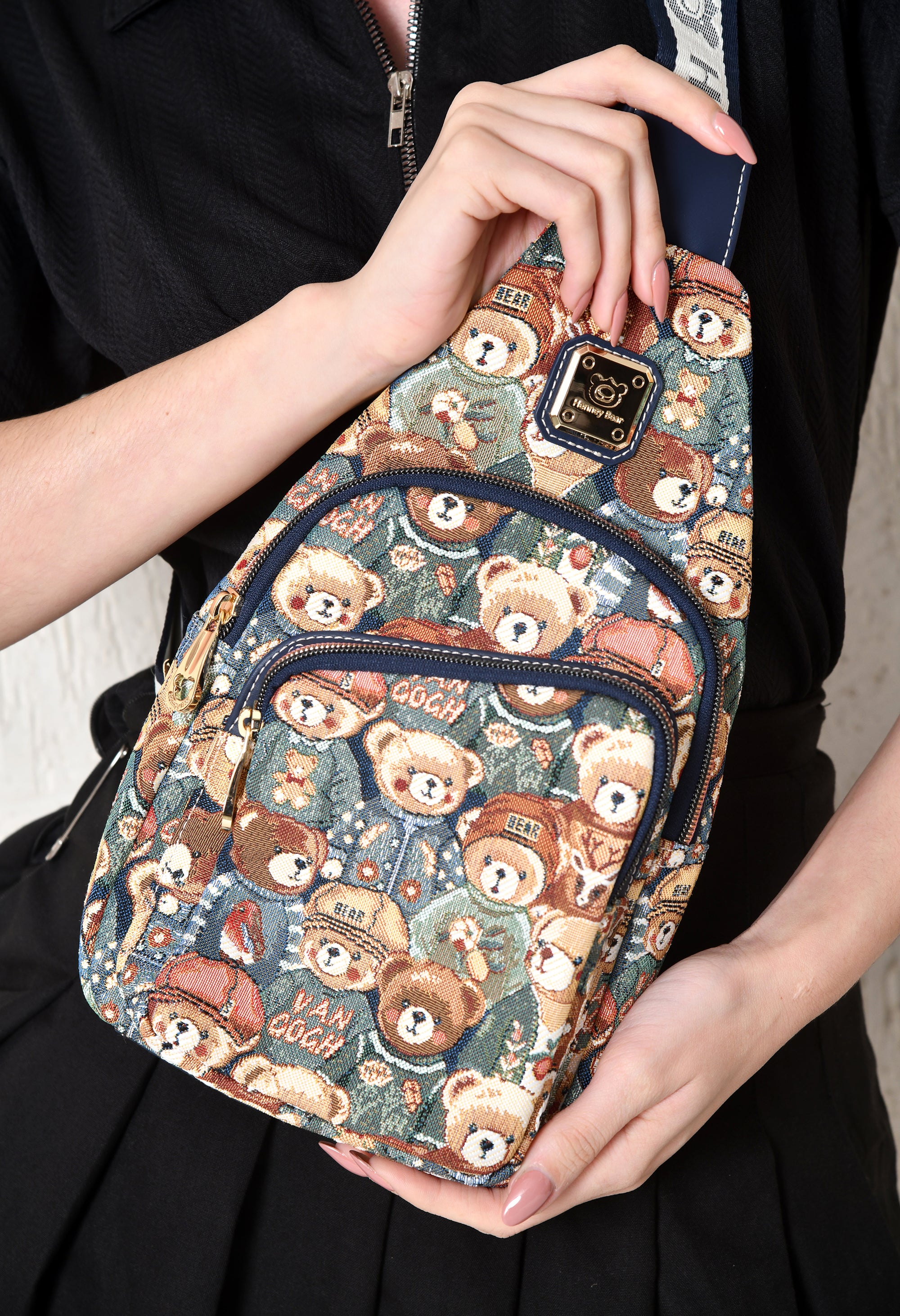 Green Bear Crossbody
