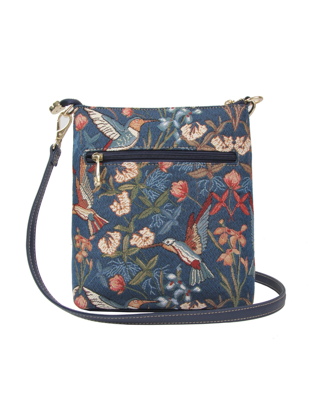 Blue Hummingbird Crossbody Bag