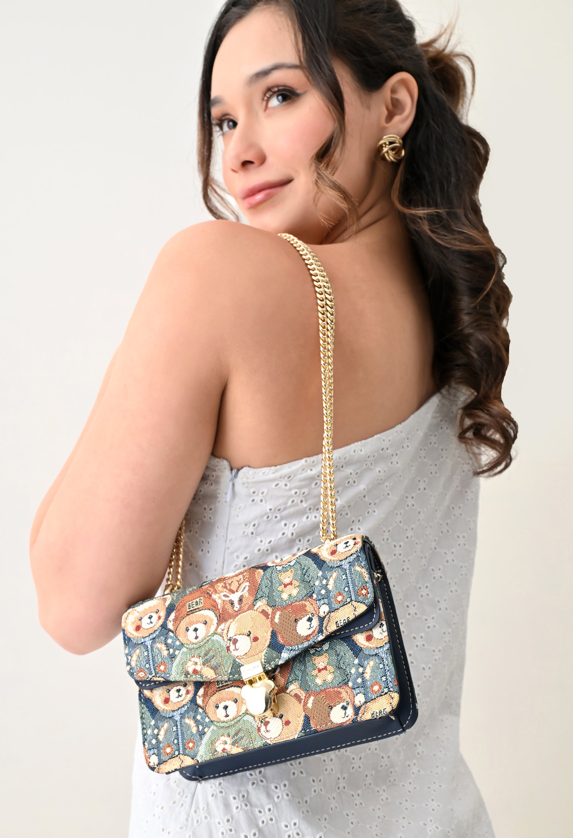 Green Bear Sling Bag