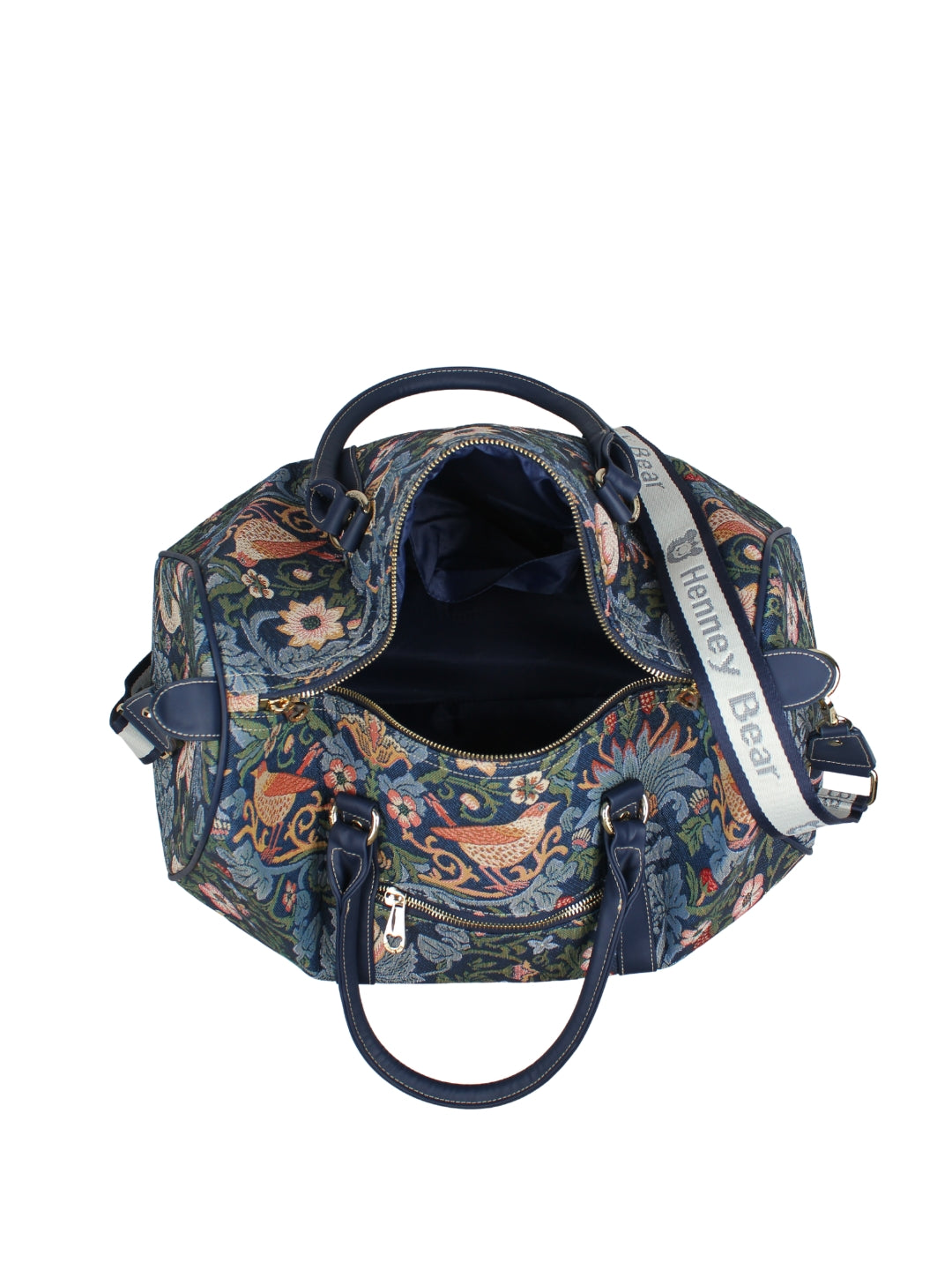 Strawberry & Bird Weekender with Shoulder Strap