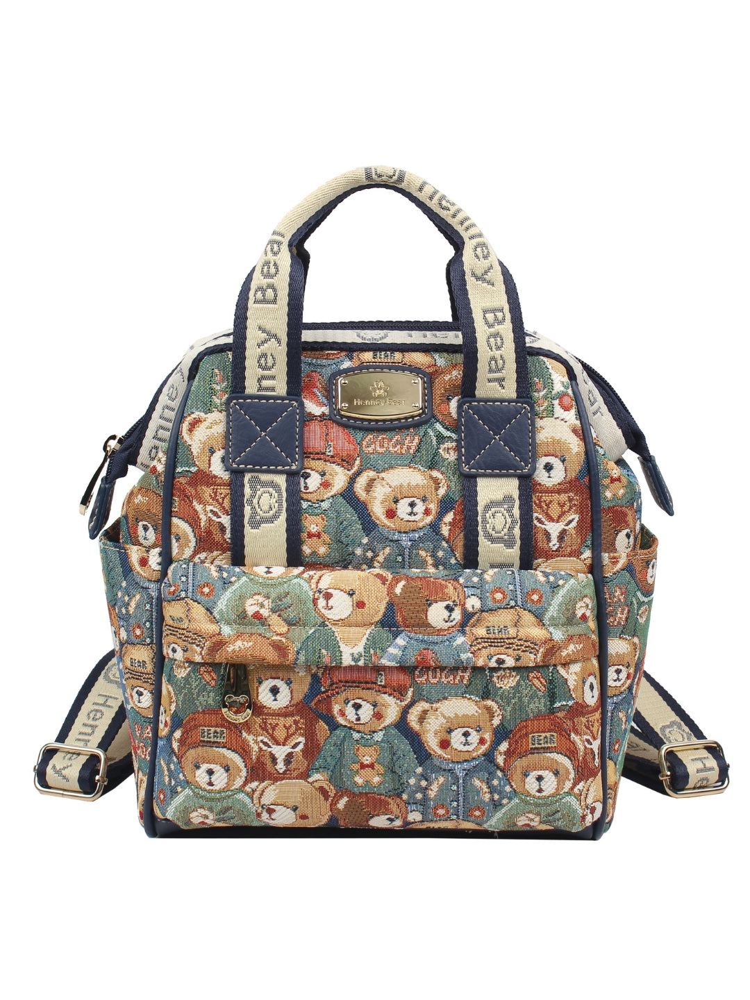 Green Bear Compact Backpack