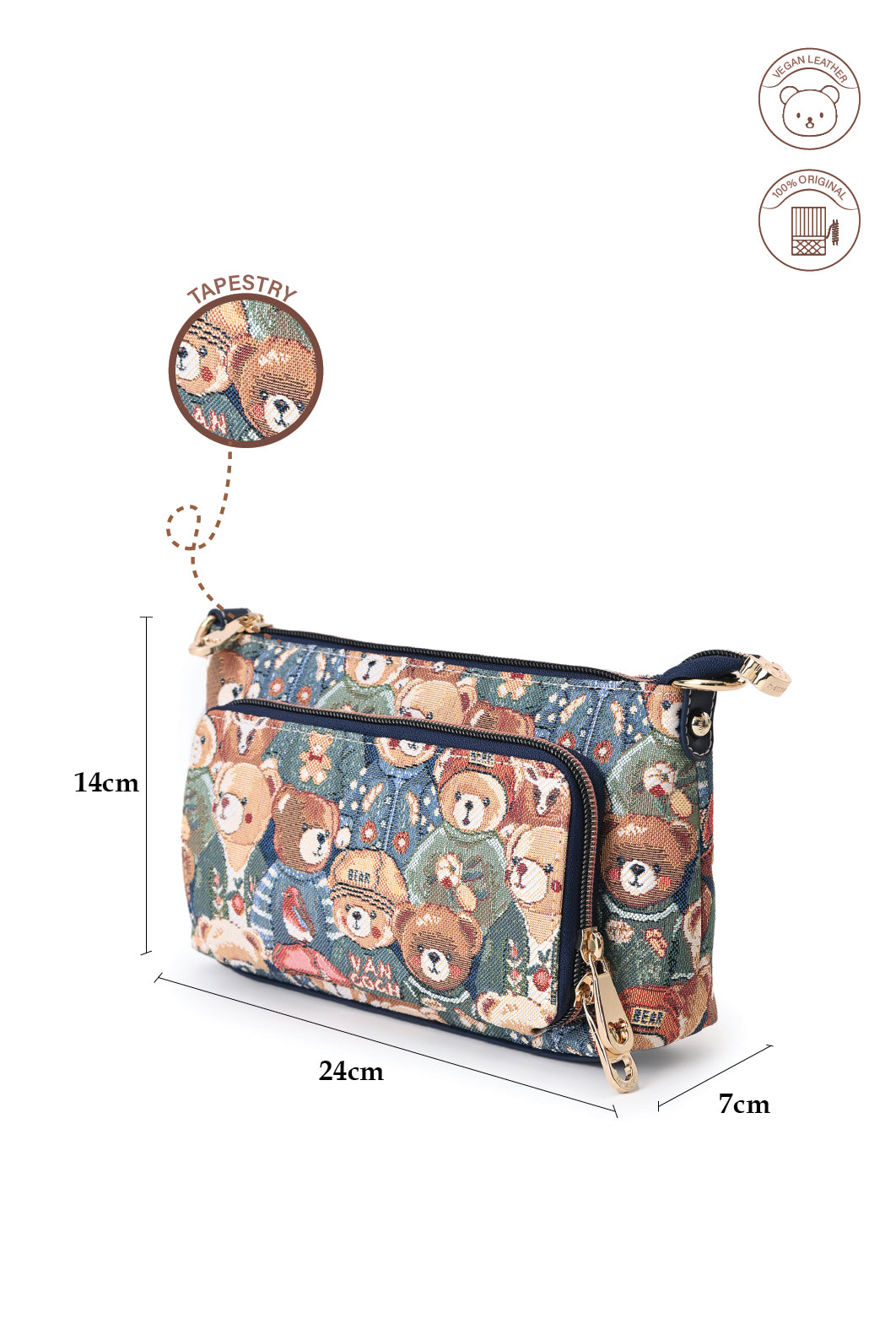 Green Bear Crossbody Bag