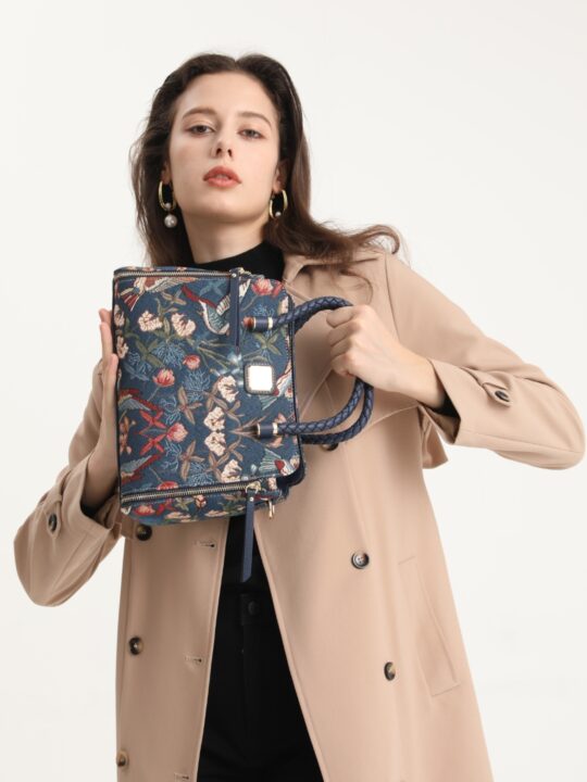 tapestry women handbag henney bear