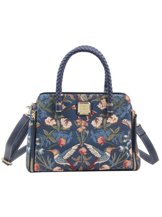 blue hummingbird tapestry bag henney bear