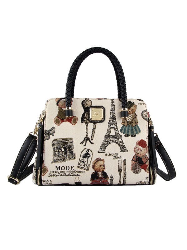 paris bear tapestry bag henney bear