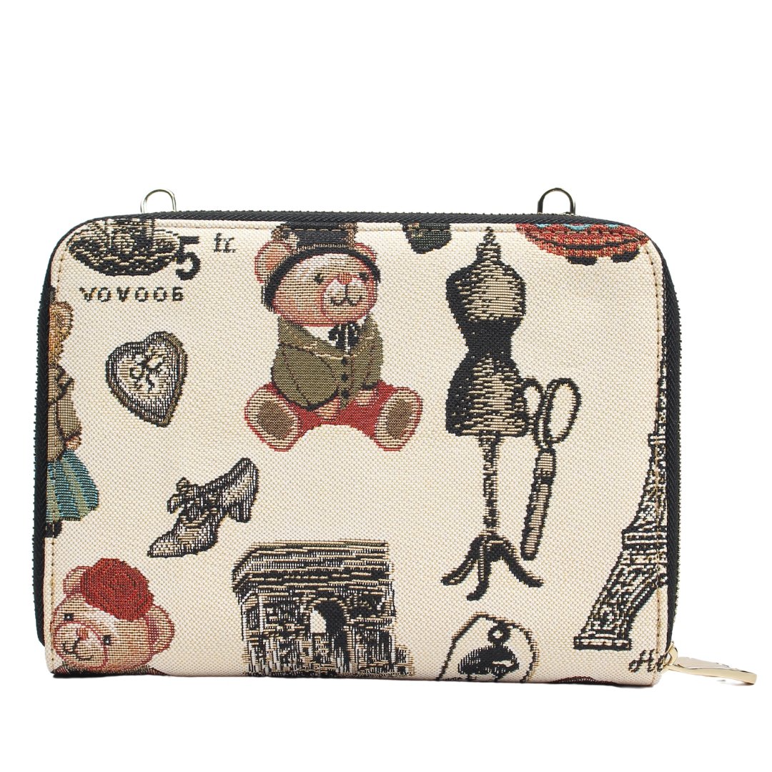 Paris Bear Clutch/Crossbody Purse