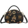 henney bear crown bear tapestry sling bags for women