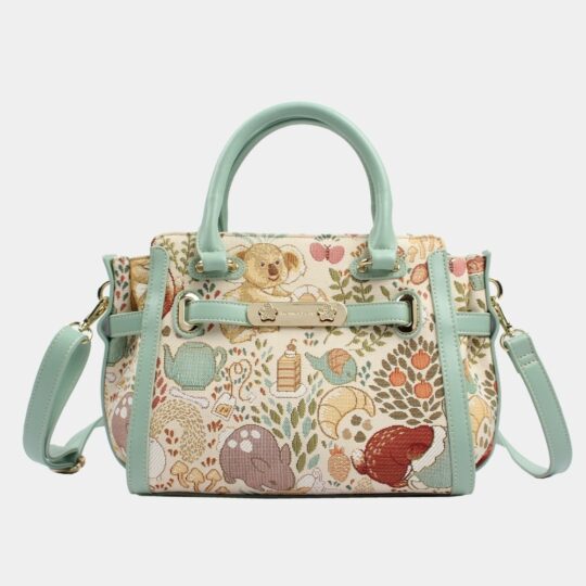 spacious and stylish women designer handbag made of Tapetsry.