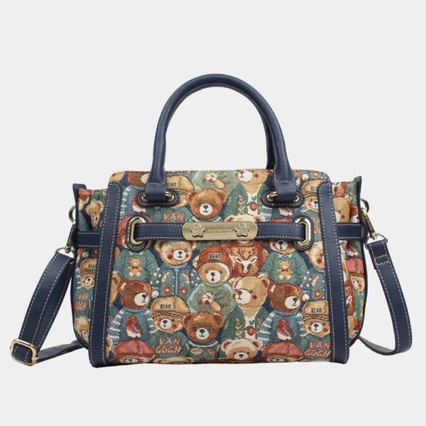 spacious and stylish women designer handbag made of Tapetsry.