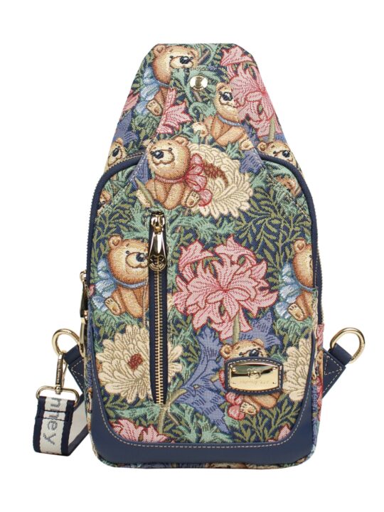 HENNEY BEAR TAPESTRY CROSSBODY BAG