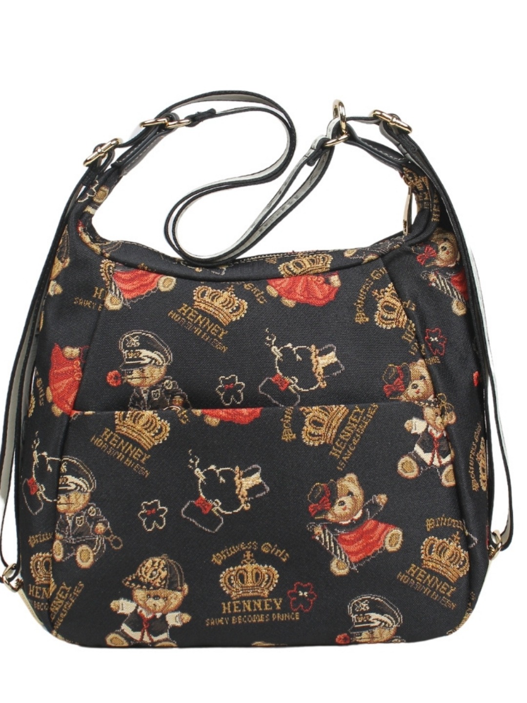 Crown Bear Shoulder Bag/ Hobo (H-1166-SB-Crb)