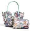 henney bear tapestry handbag that features London's iconic landmarks