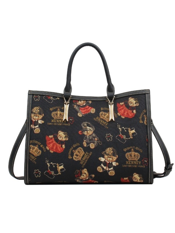 henney bear handbag tapestry art shoulder bag