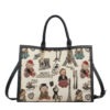 tapestry art handbags henney bear shoulder bag