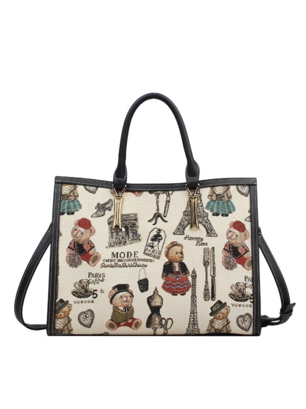 tapestry art handbags henney bear shoulder bag