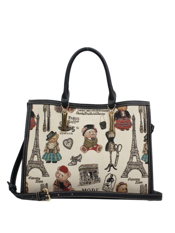 tapestry art handbags henney bear shoulder bag