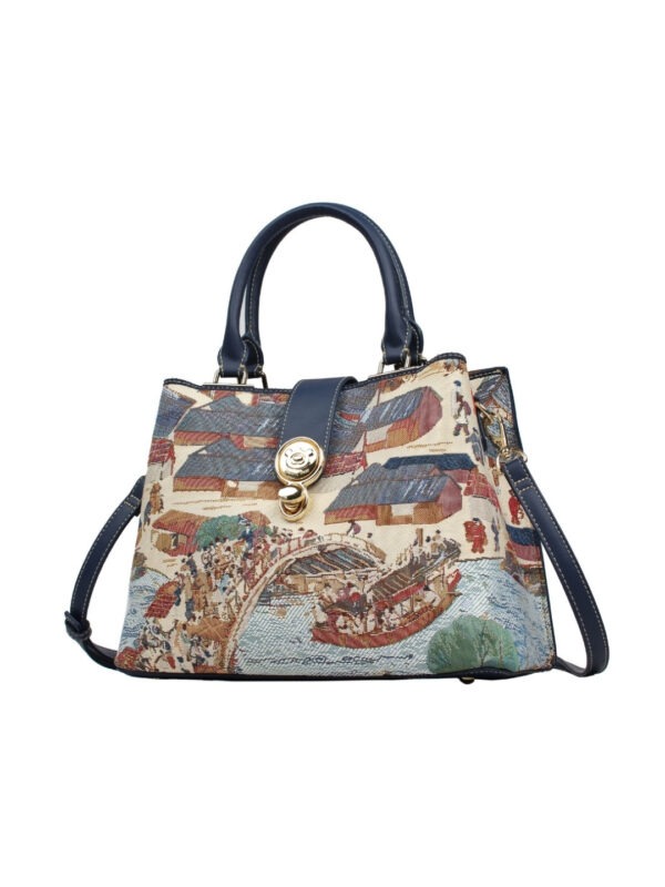 henney bear tapestry handbag