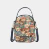 design green bear tapestry crossbody bags for women