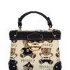 Henney Bear tapestry top handle handbag