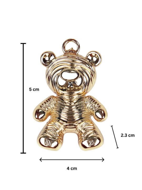 golden colour henney bear handbag charm