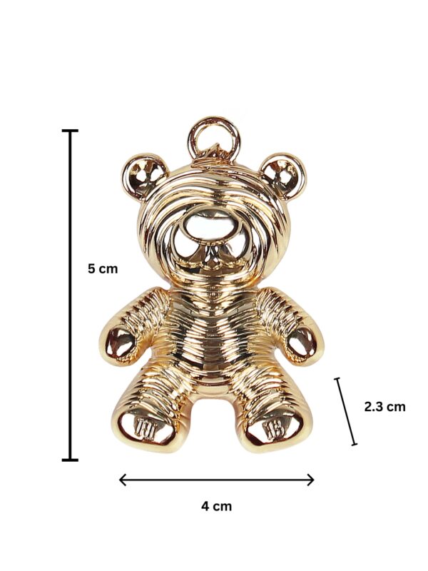 golden colour henney bear handbag charm