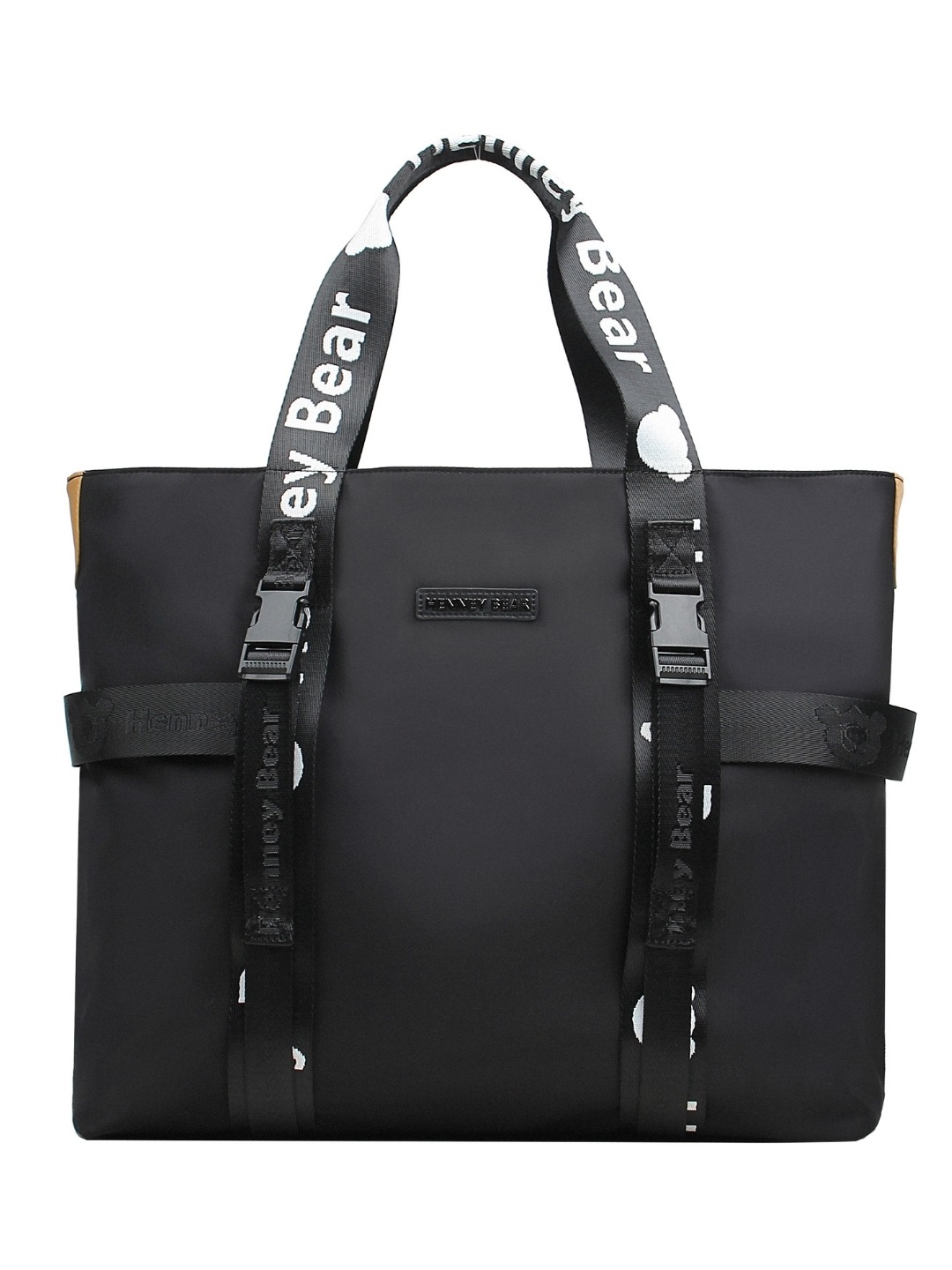 black colour polyester gym bag henney bear