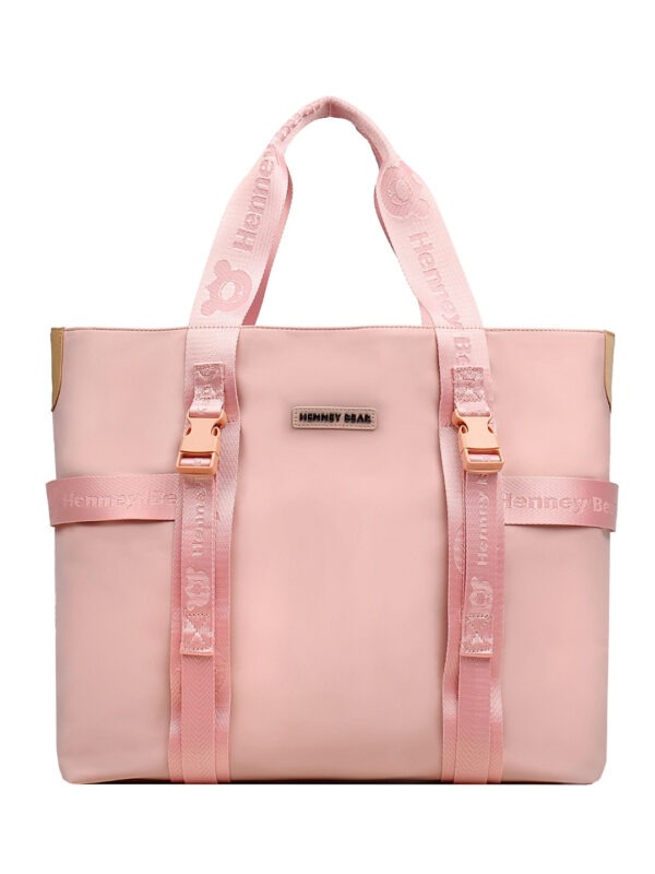 pink colour polyester gym bag henney bear